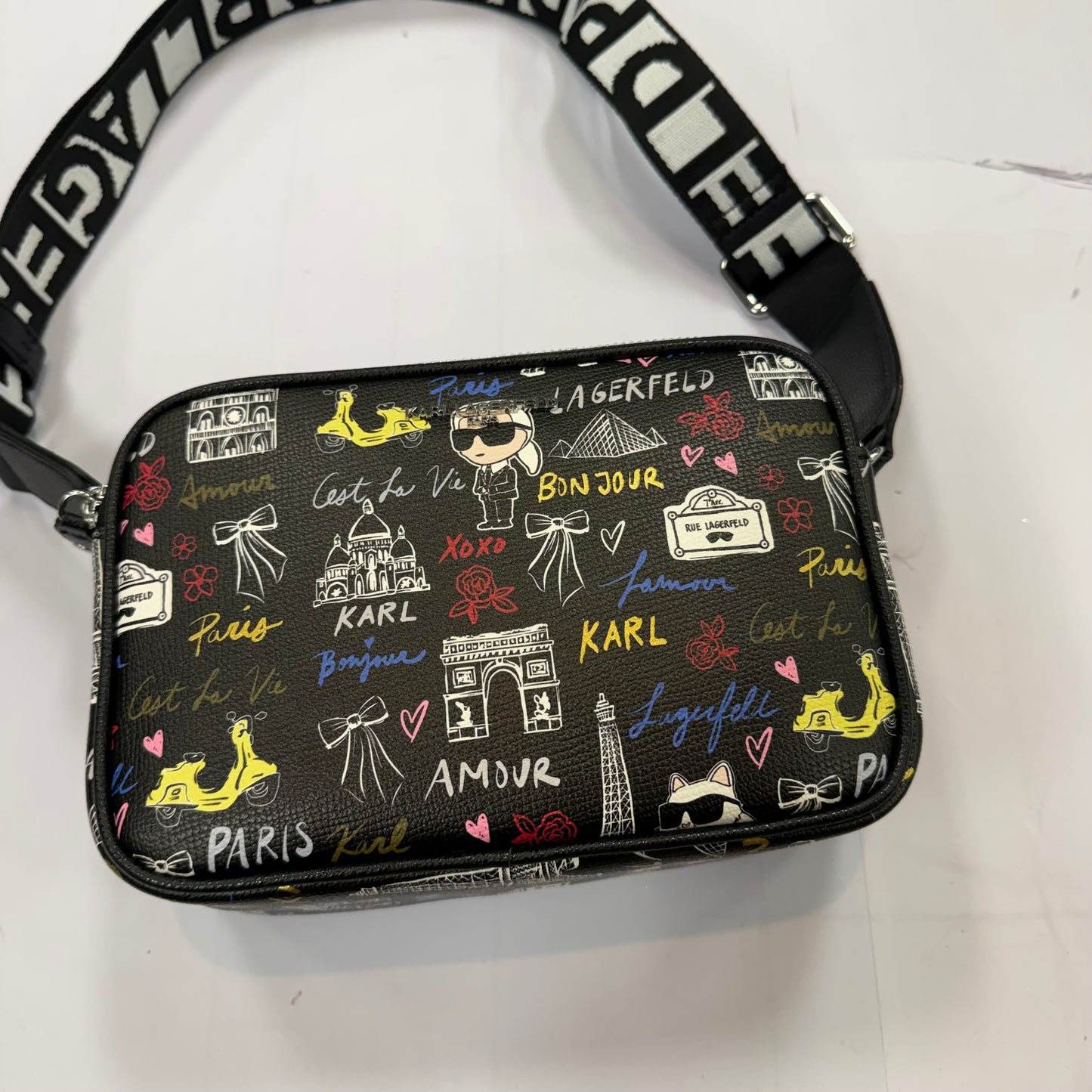 Crossbody Designer By Karl Lagerfeld, Size: Medium