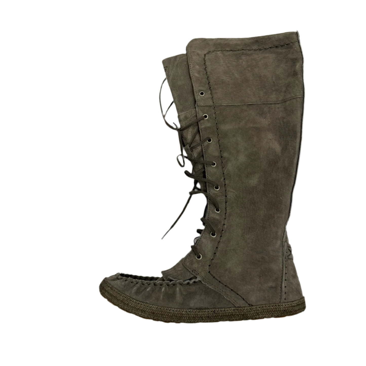 Boots Designer By Ugg In Grey, Size: 8
