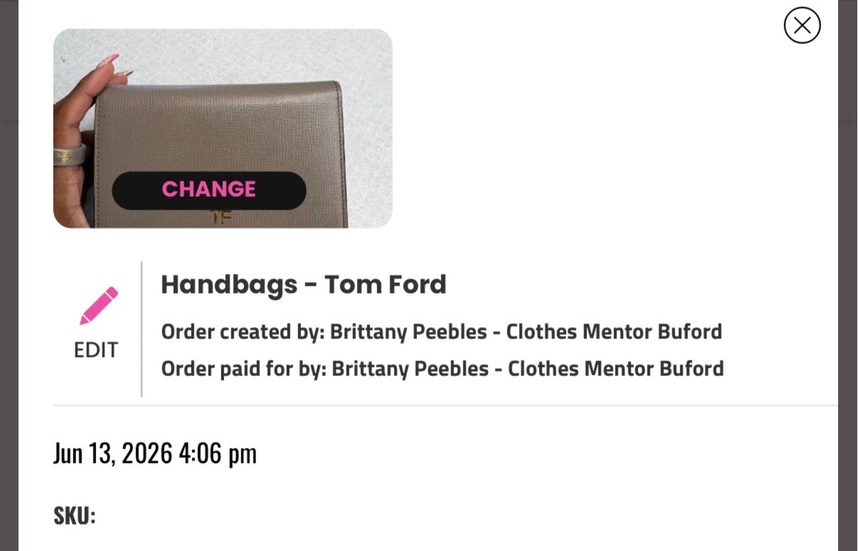 Wallet Luxury Designer By Tom Ford, Size: Medium