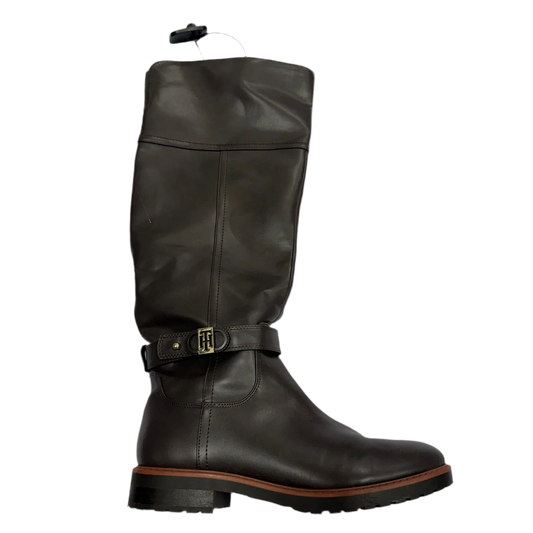 Boots Knee Flats By Tommy Hilfiger In Brown, Size: 8.5