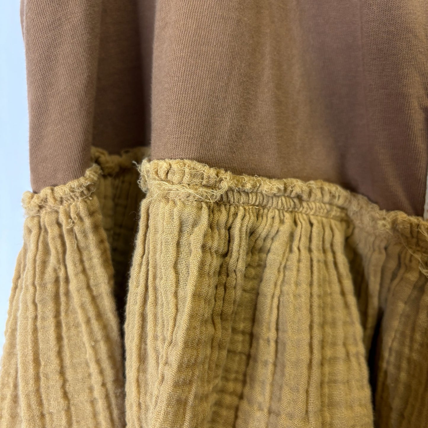 Top Short Sleeve By Pilcro In Brown & Cream, Size: S