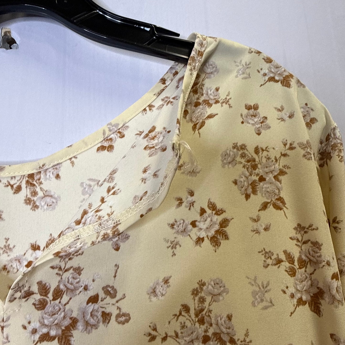 Top Short Sleeve By Shein In Floral Print, Size: 3x