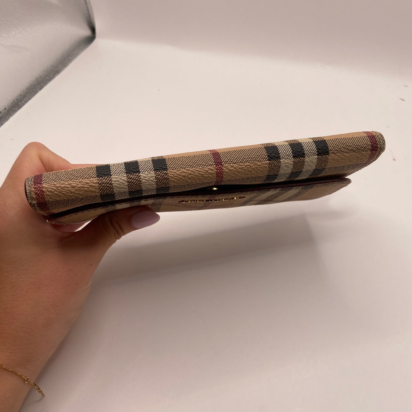 Wallet Luxury Designer By Burberry, Size: Medium