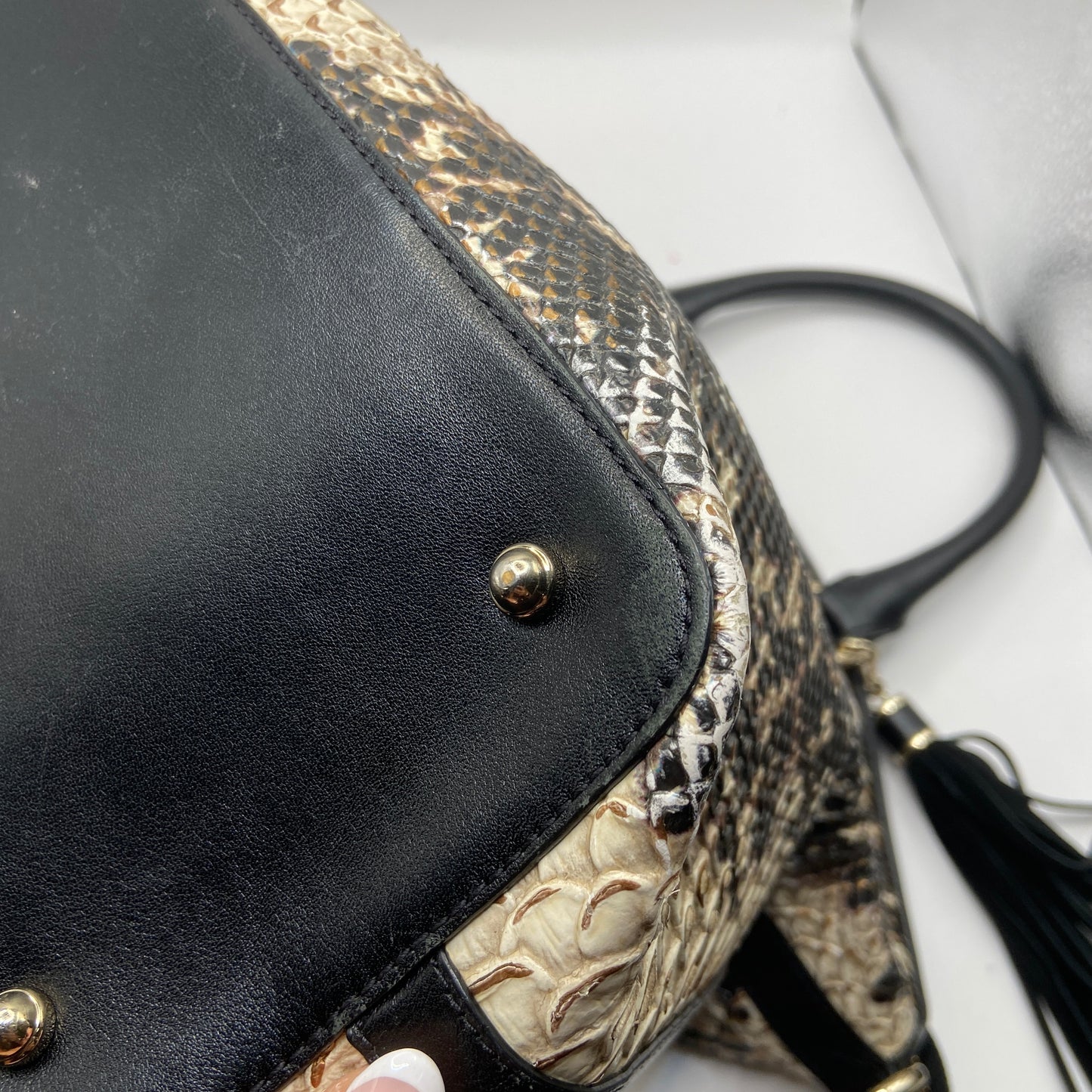 Handbag Designer By Brahmin, Size: Large