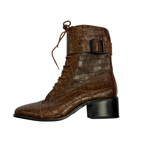 Boots Combat By Clothes Mentor In Brown, Size: 7