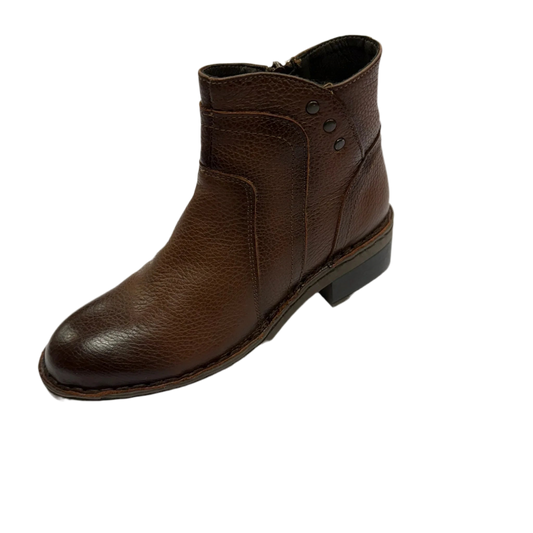 Boots Ankle Heels By Clothes Mentor In Brown, Size: 7.5