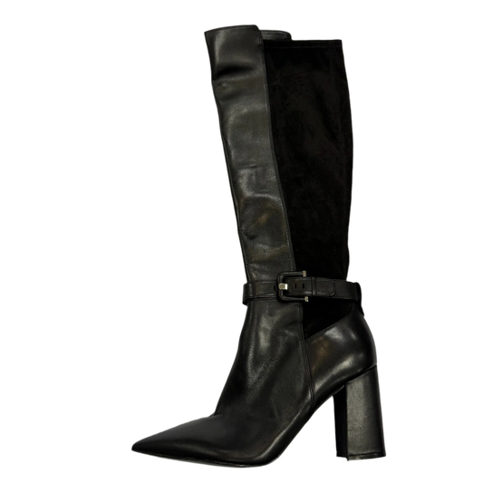 Boots Knee Heels By Nine West In Black, Size: 8