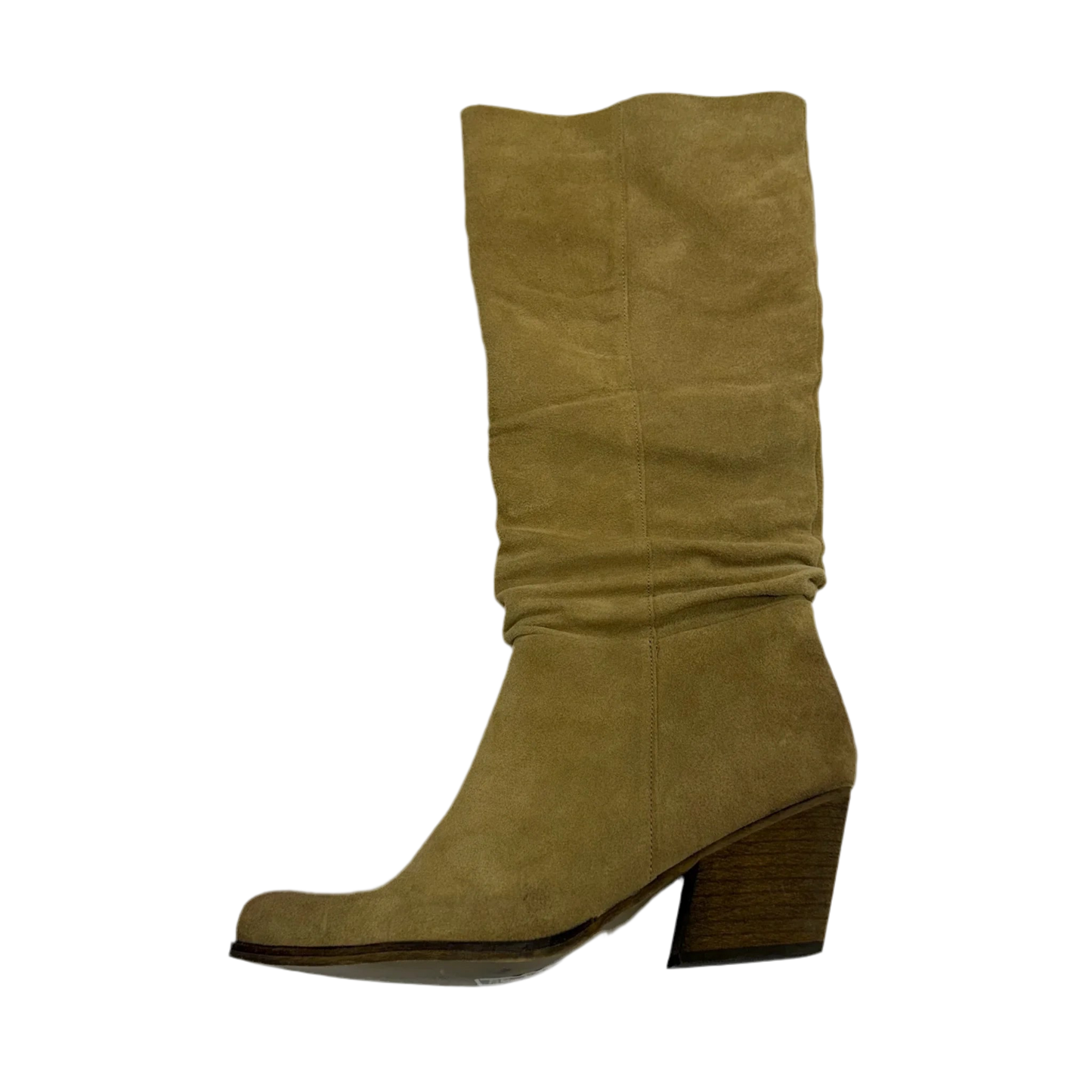 Boots Knee Heels By Crown Vintage In Tan, Size: 10