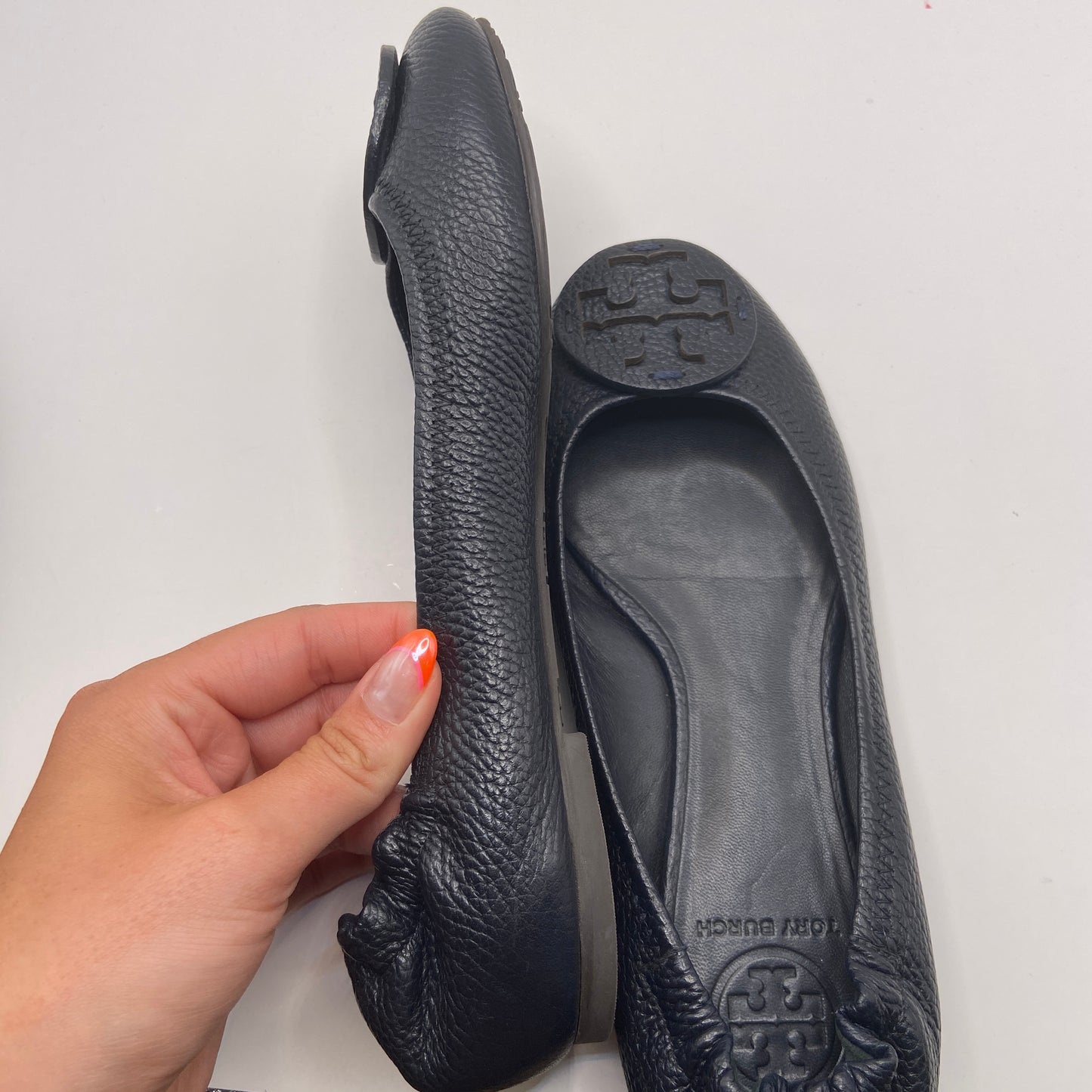 Shoes Designer By Tory Burch In Black/Navy, Size: 8.5