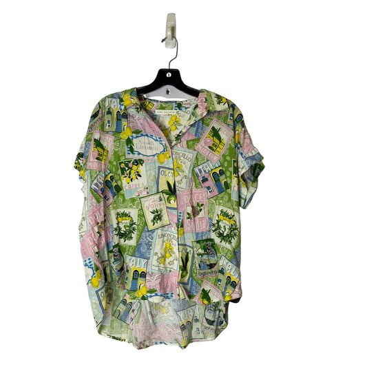 Top Ss By Jane And Delancey In Green & Pink, Size:L