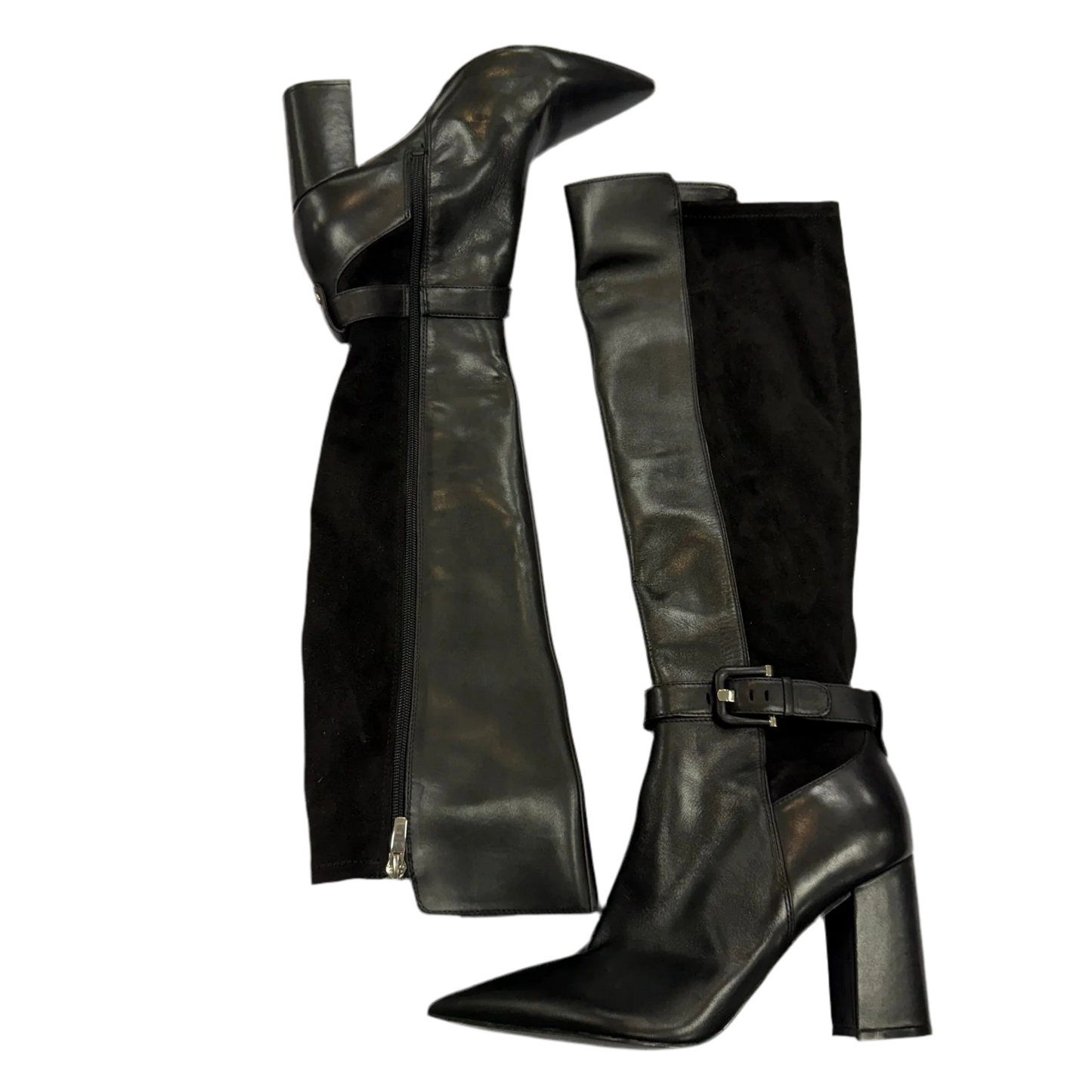 Boots Knee Heels By Nine West In Black, Size: 8