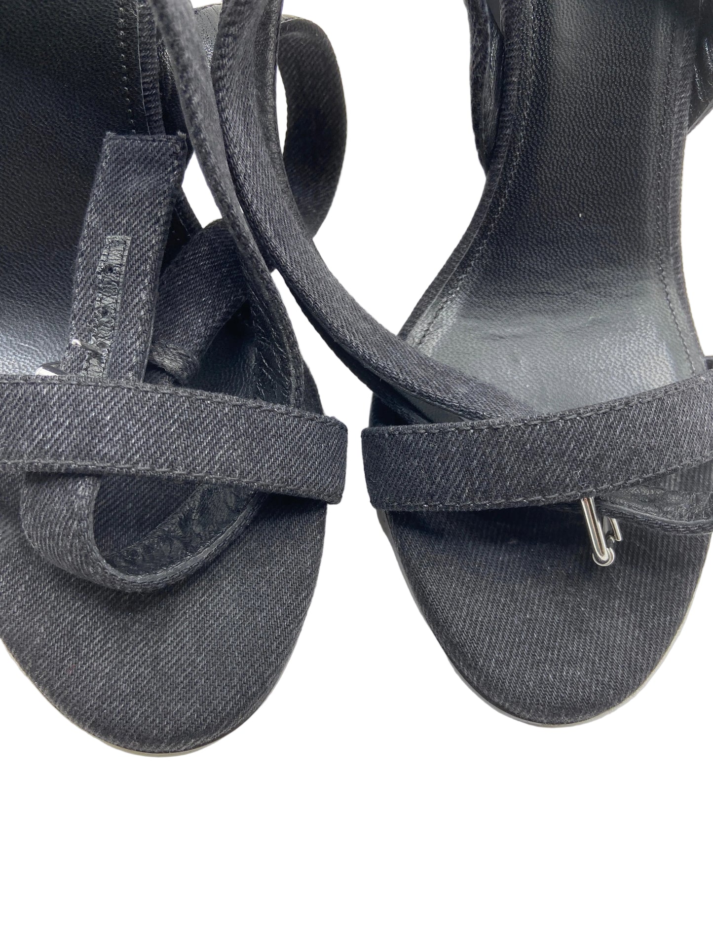 Shoes Luxury Designer By Balenciaga In Blue Denim, Size: 9.5