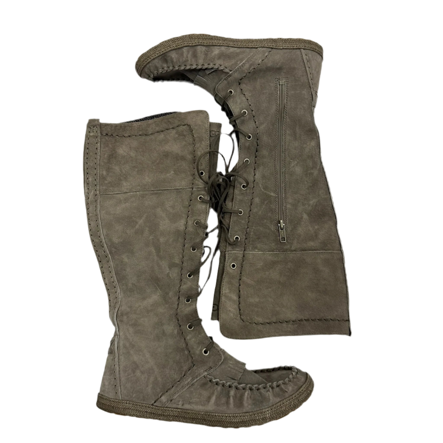 Boots Designer By Ugg In Grey, Size: 8