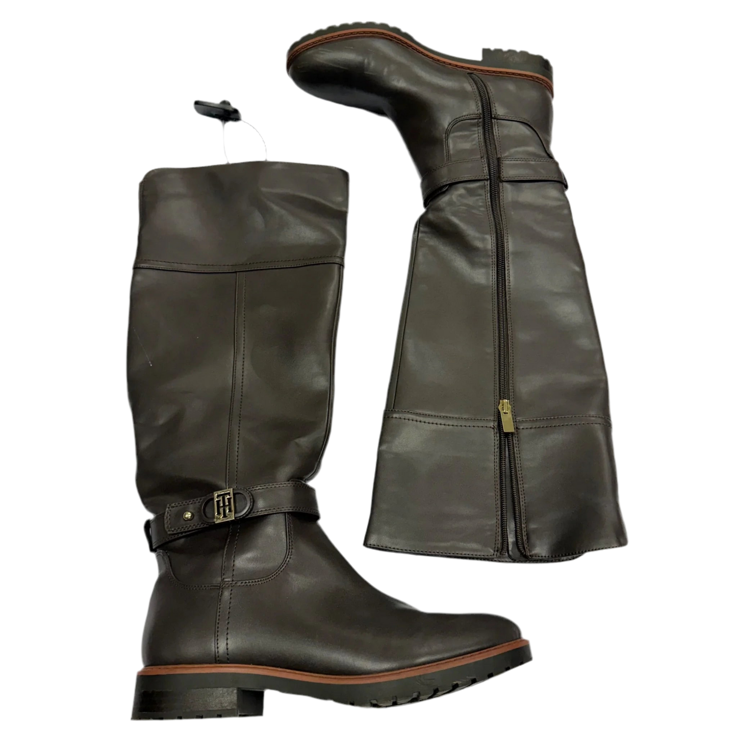 Boots Knee Flats By Tommy Hilfiger In Brown, Size: 8.5