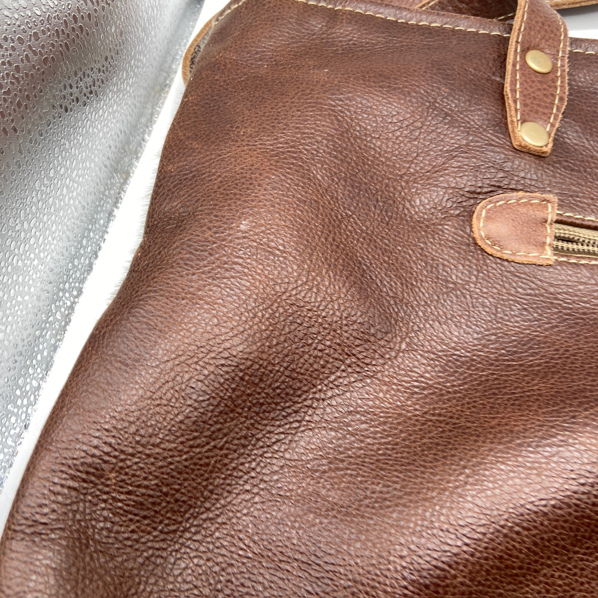 Handbag Leather By Myra, Size: Large