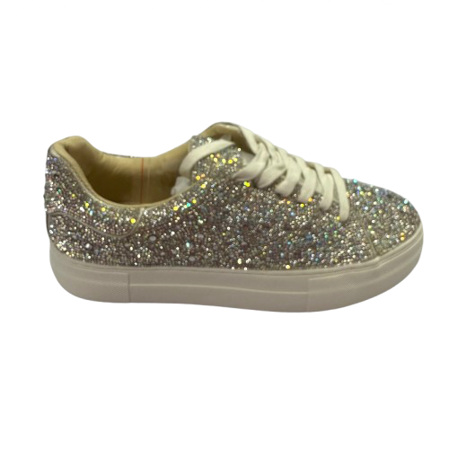 Shoes Sneakers By Betsey Johnson In Silver, Size:9.5